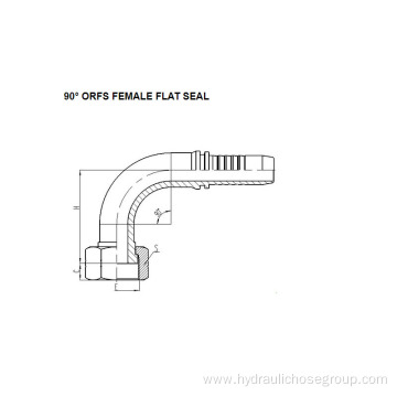 90 Elbow ORFS Female Flat Seal 24291